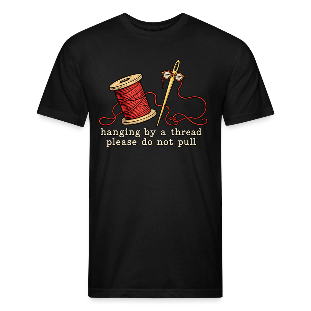 Hanging by a thread please do not pull. - black