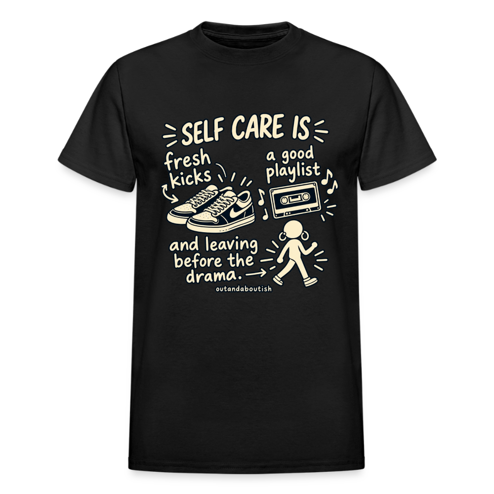 SELF CARE IS FRESH KICKS A GOOD PLAYLIST. - black