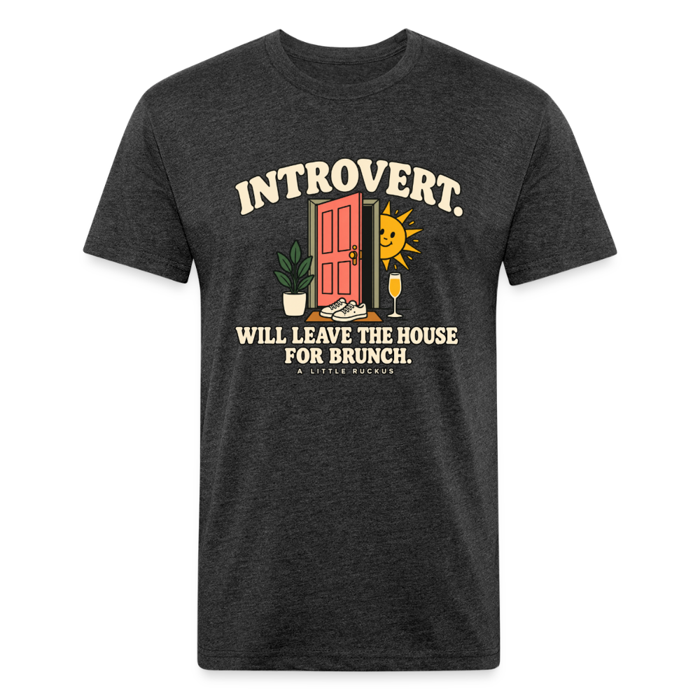 INTROVERT. WILL LEAVE THE HOUSE FOR BRUNCH. - heather black